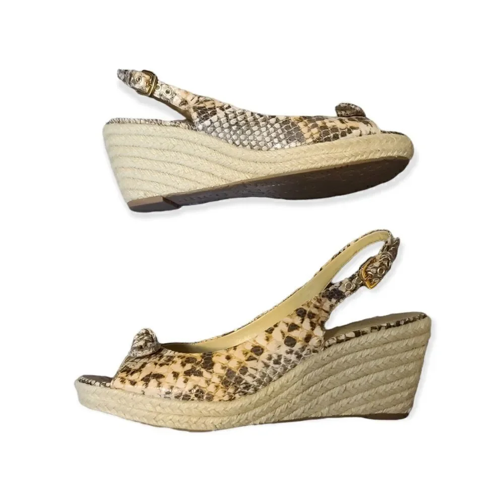 Franco Sarto Snakeprint Espadrille Size 8